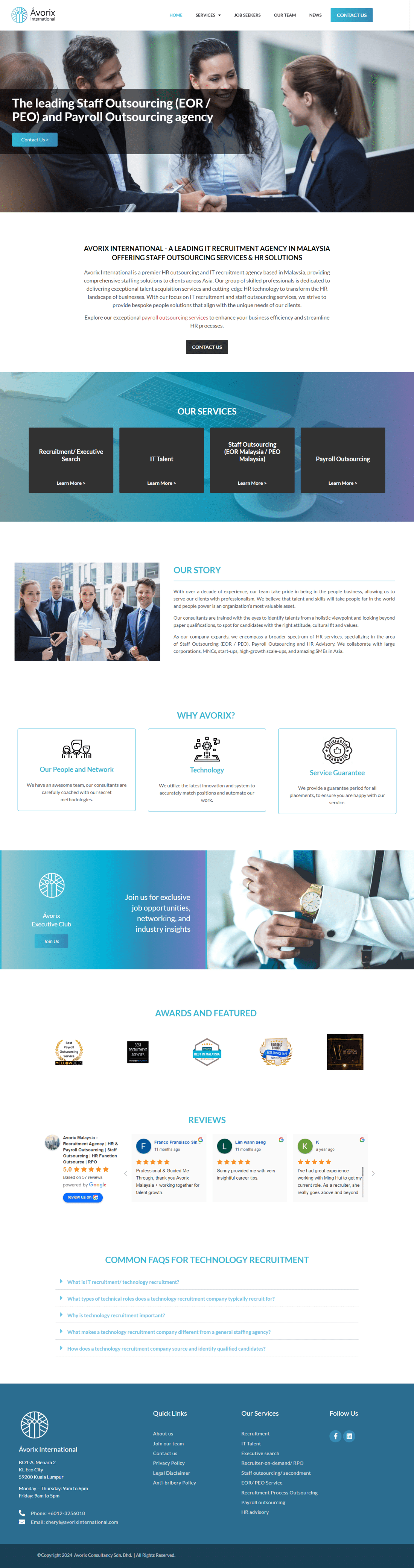Avorix International Ontor Web Protfolios