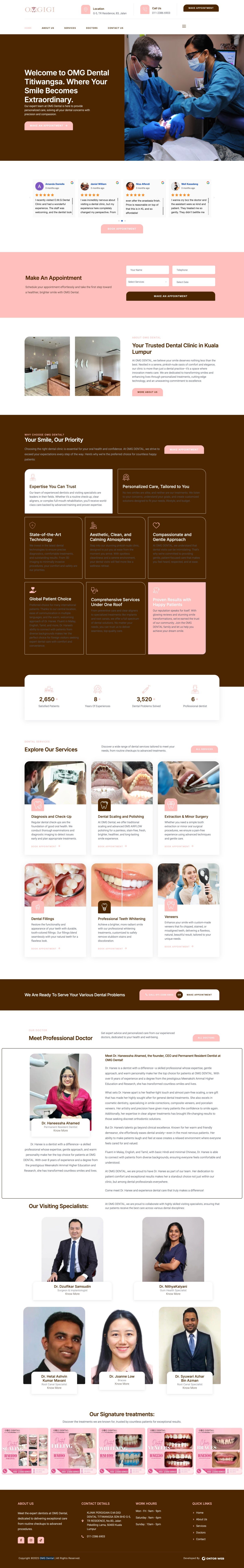 Ontor Web Portfolio OMG Dental 1